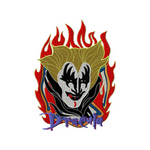 Flame Dracula Face Patch